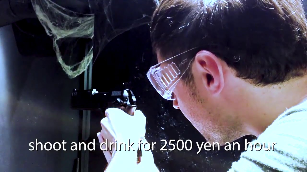 Shooting them guns and drinking that beer at GETCity wakubaku